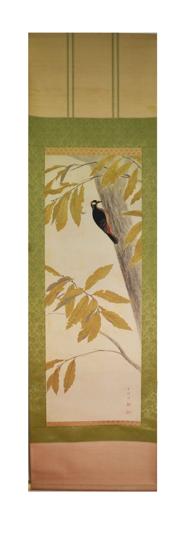 Hanging scroll painting 'Autumn tree and bird' - Image 2