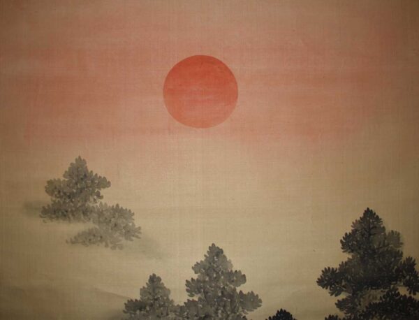 Hanging scroll painting 'Deer and landscape' - Image 7