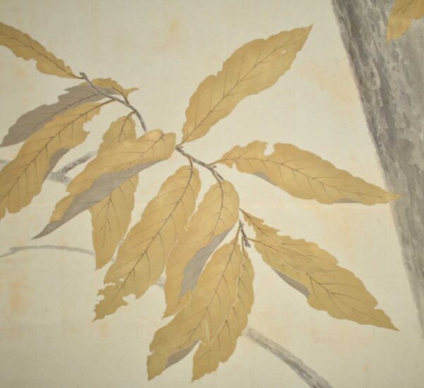 Hanging scroll painting 'Autumn tree and bird' - Image 6