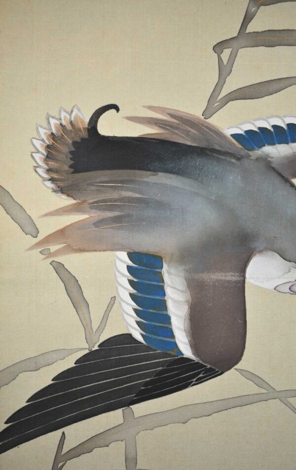 Hanging scroll painting 'Wild goose and the moon' - Image 5