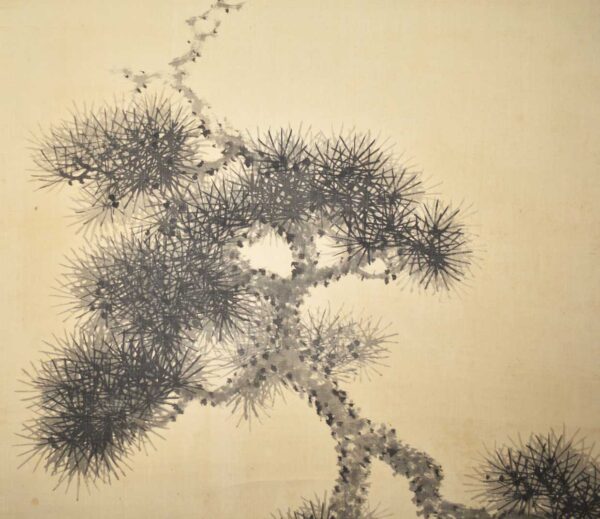 Hanging scroll painting 'Old pine trees by the sea' - Image 3