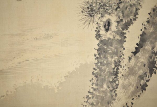 Hanging scroll painting 'Old pine trees by the sea' - Image 6