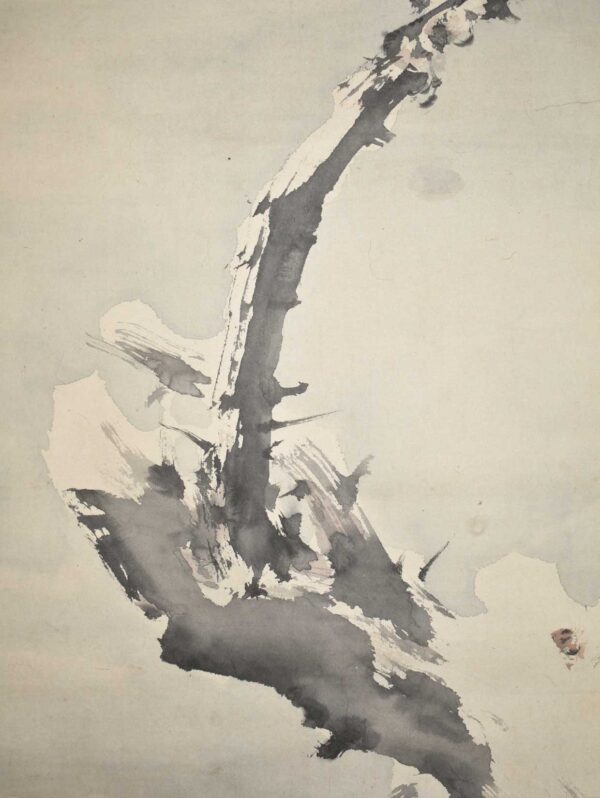 Hanging scroll painting 'Raven perching on a dead tree in the snow' - Image 4