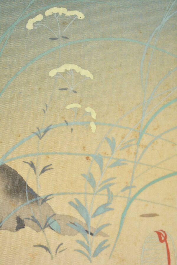 Hanging scroll painting 'Blossoming tree and the moon' - Image 6