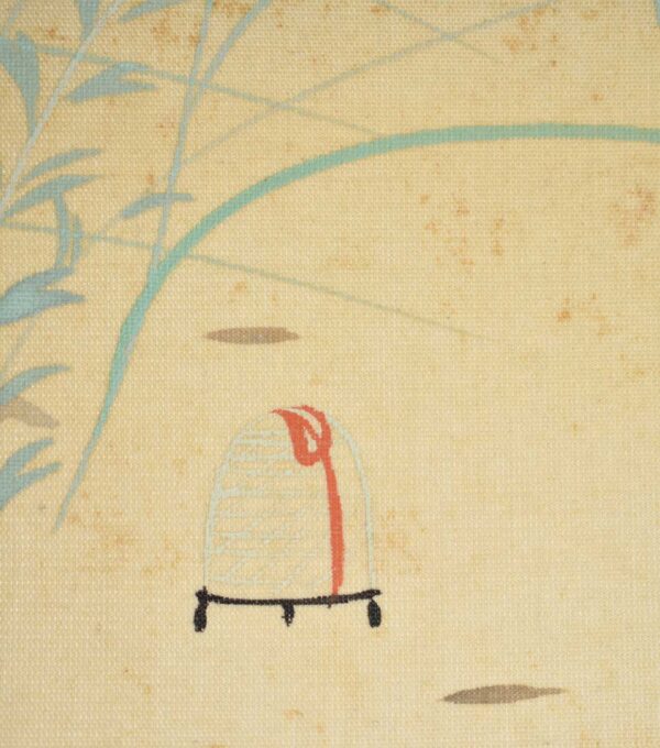 Hanging scroll painting 'Blossoming tree and the moon' - Image 7