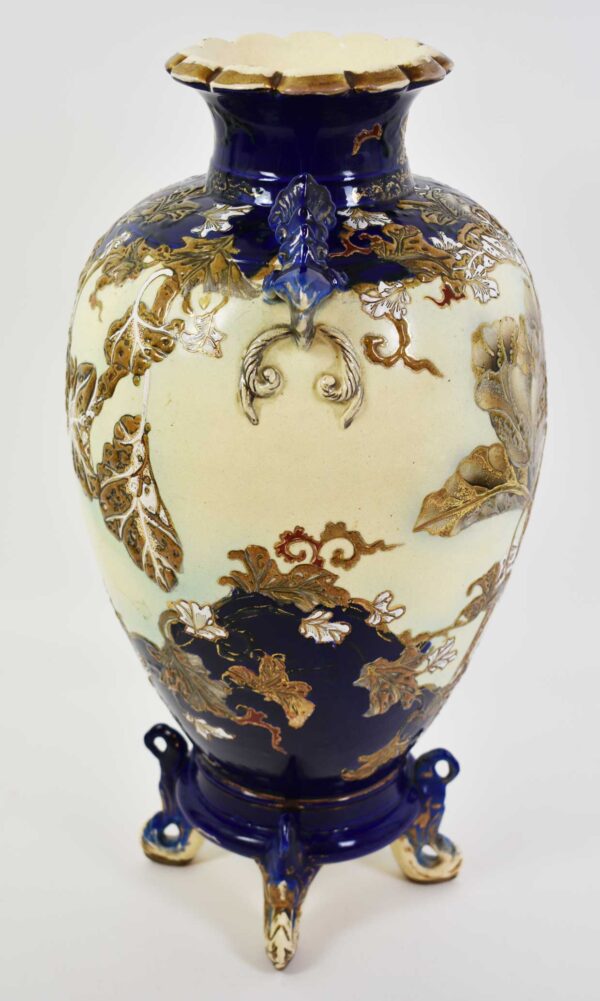 Large spectacular, earthenware Satsuma floor vase - Image 5