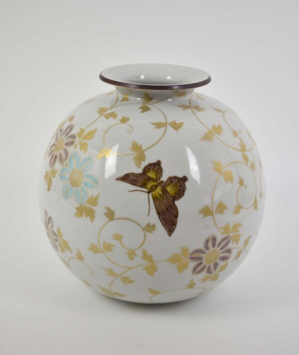 Japanese vintage ceramic vase 'Butterfly' - Image 2