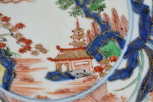 Edo period Arita plate 'Lake scenery' - Image 3