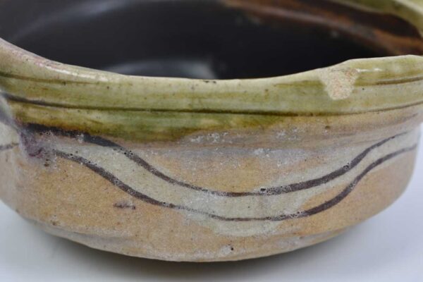 Japanese KUTSU-CHAWAN tea bowl of old ORIBE pottery - Image 9