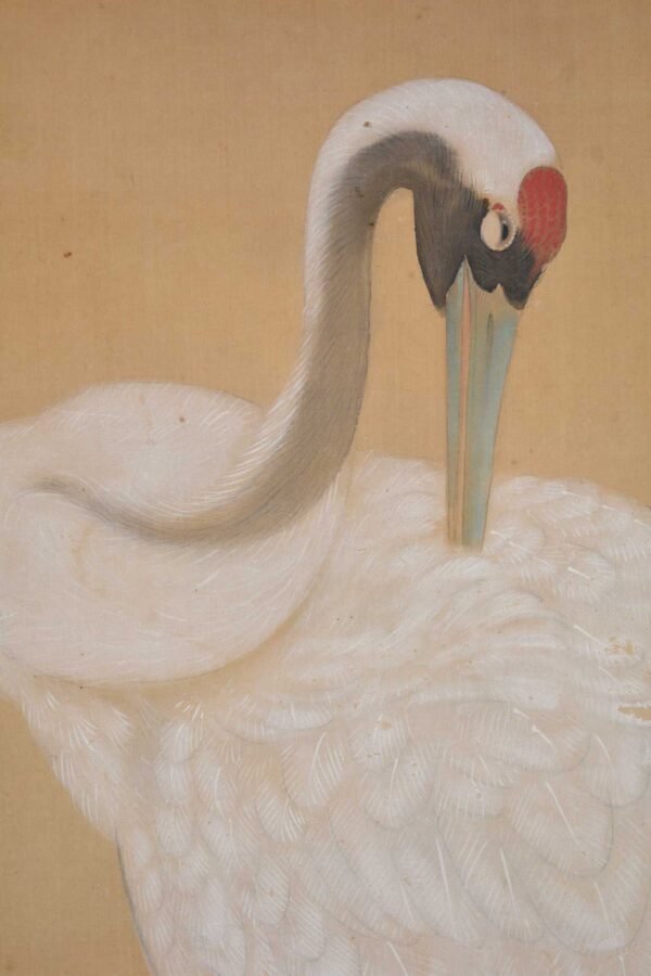 Hanging scroll painting 'Crane with its young'