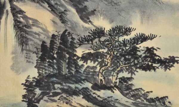 Hanging scroll 'Landscape' - Image 5