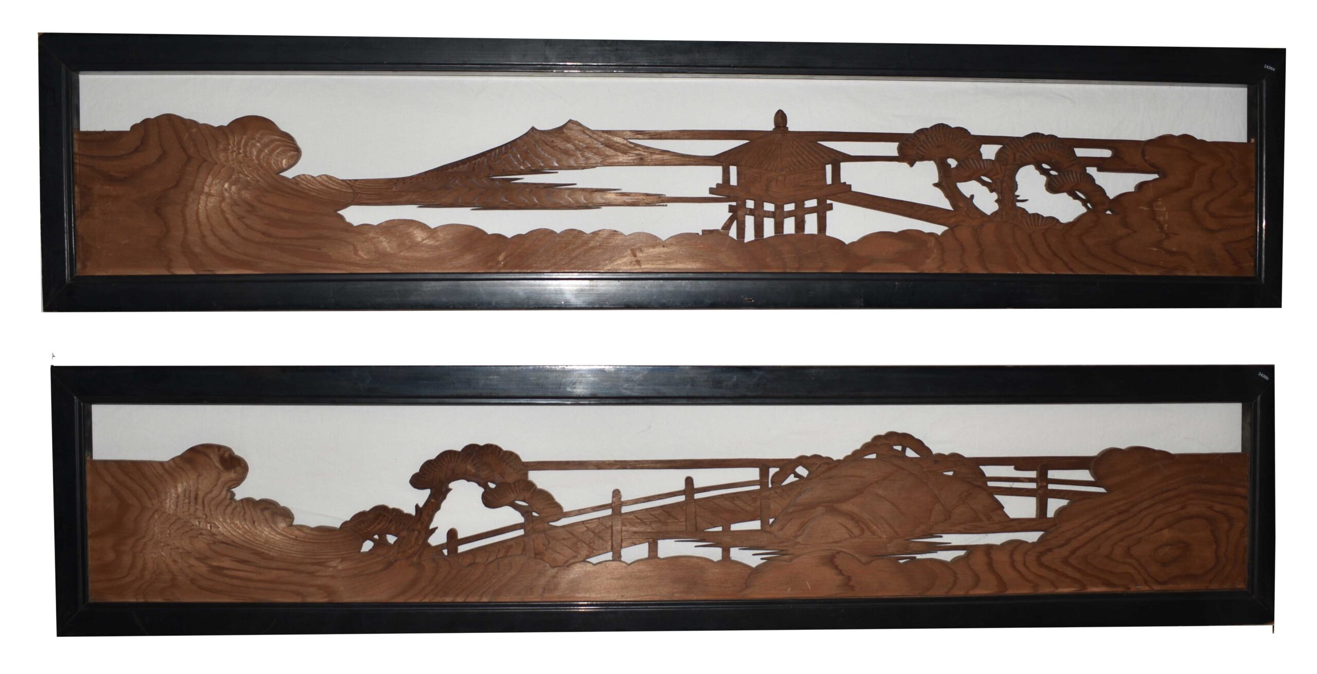 Japanese Ranma wood carving architecture panels - Image 3