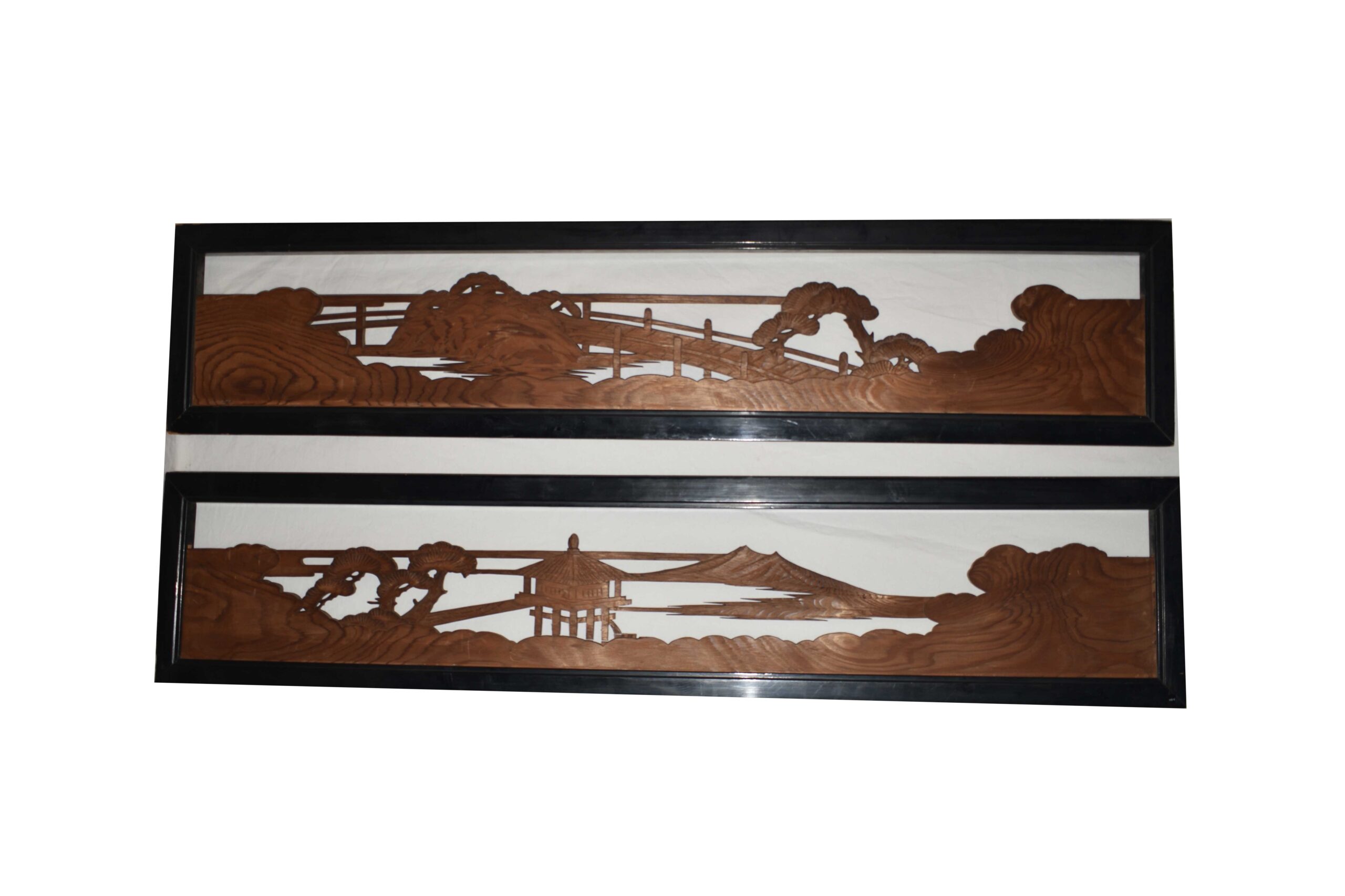 Japanese Ranma wood carving architecture panels - Image 4